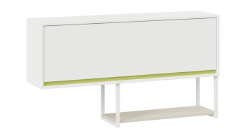 Шкаф навесной «Сканди» Дуб Гарден/Белый/Зеленый в Мотыгино - motygino.mebel54.com | фото