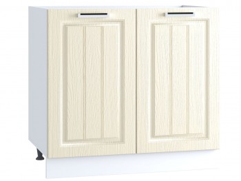 Шкаф нижний под мойку 800, ШНМ 800 (Клен кремовый/корпус белый) в Мотыгино - motygino.mebel54.com | фото