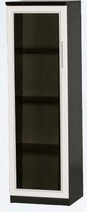 Шкаф нижний со стеклодверью ДЛЯ ГОСТИНОЙ ШНС-450 Венге/Дуб выбеленный в Мотыгино - motygino.mebel54.com | фото