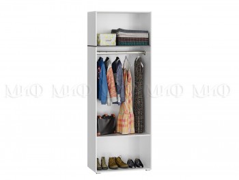 Шкаф платяной 2х створчатый Мадера (Белый/Белый глянец) в Мотыгино - motygino.mebel54.com | фото