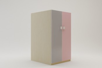 Шкаф под кровать второго яруса Грэйси (Розовый/Серый/корпус Клен) в Мотыгино - motygino.mebel54.com | фото