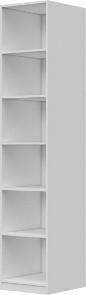 Шкаф ШР-1 зеркало, правый, Вива (Белый/Белый глянец/Платина) в Мотыгино - motygino.mebel54.com | фото