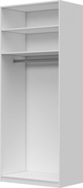 Шкаф ШР-2 без зеркал, Вива (Белый/Белый глянец/Платина) в Мотыгино - motygino.mebel54.com | фото