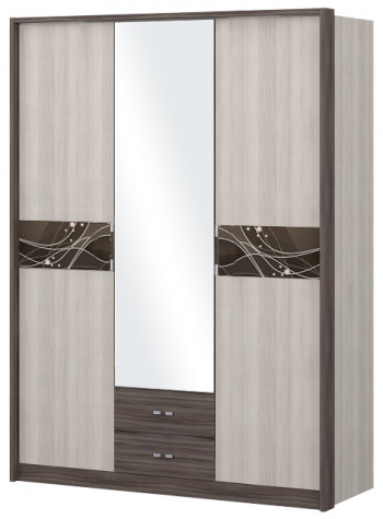 Шкаф трехстворчаты с зеркалом Шк68.1 Николь в Мотыгино - motygino.mebel54.com | фото
