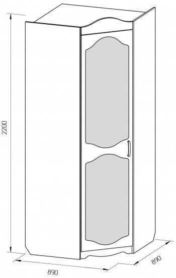 Шкаф угловой Иллюзия 99 Серый в Мотыгино - motygino.mebel54.com | фото