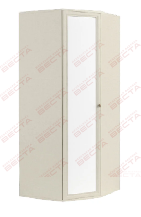 Шкаф угловой МДФ 930 с зеркалом Белый в Мотыгино - motygino.mebel54.com | фото