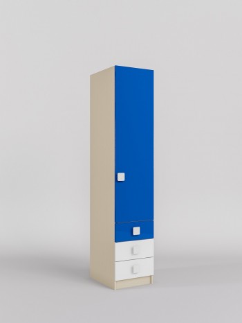Шкаф угловой (секция с ящиками) Скай люкс (Синий/Белый/корпус Клен) в Мотыгино - motygino.mebel54.com | фото