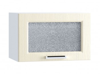 Шкаф верхний горизонтальный со стеклом 500, ШВГС 500 (Клен кремовый/корпус белый) в Мотыгино - motygino.mebel54.com | фото