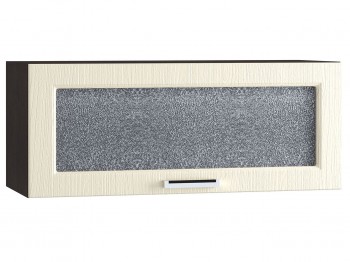 Шкаф верхний горизонтальный со стеклом 800, ШВГС 800 (Клен кремовый/корпус венге) в Мотыгино - motygino.mebel54.com | фото