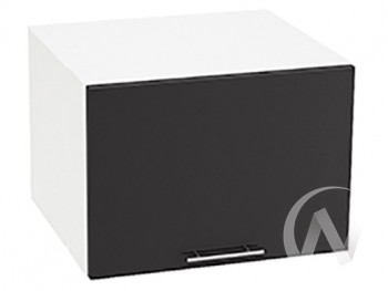 Шкаф верхний Валерия-М ШВГ-510 (Черный металлик/Белый/горизонтальный/глубокий) в Мотыгино - motygino.mebel54.com | фото
