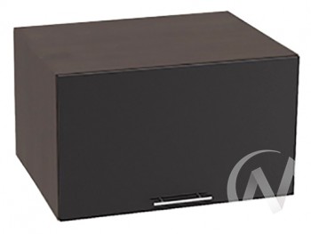 Шкаф верхний Валерия-М ШВГ-610 (Черный металлик/Венге/горизонтальный/глубокий) в Мотыгино - motygino.mebel54.com | фото