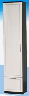 Шкаф высокий с ящиком ДЛЯ ГОСТИНОЙ ШВЯ-450 Венге/Дуб выбеленный в Мотыгино - motygino.mebel54.com | фото