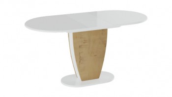Стол обеденный «Монреаль» Тип 1 (Белый глянец/Бунратти) в Мотыгино - motygino.mebel54.com | фото