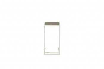 Стол приставной Скандик 42.24 (со стеклом) (металл: белый) в Мотыгино - motygino.mebel54.com | фото