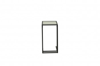 Стол приставной Скандик 42.24 (со стеклом) (металл: черный) в Мотыгино - motygino.mebel54.com | фото