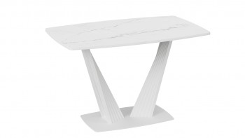 Стол раздвижной «Фабио» Тип 1 (Белый мрамор матовый) в Мотыгино - motygino.mebel54.com | фото