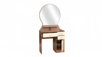 Стол туалетный "Надежда - М 04 new" (ясень шимо темный / вудлайн кремовый / зеркало) в Мотыгино - motygino.mebel54.com | фото