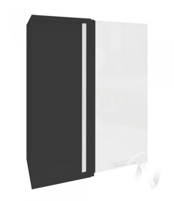 Угловой шкаф Валерия-М ШВУ 699 (Белый металлик/Венге/верхний/высокий) в Мотыгино - motygino.mebel54.com | фото
