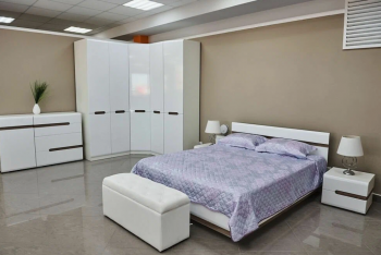 Ультра Кровать 1200 с настилом (Белый/Белый глянец) в Мотыгино - motygino.mebel54.com | фото