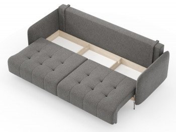 Валериан диван трёхместный прямой Стальной, ткань RICO FLEX 9292 в Мотыгино - motygino.mebel54.com | фото