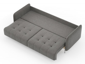 Валериан диван трёхместный прямой Стальной, ткань RICO FLEX 9292 в Мотыгино - motygino.mebel54.com | фото