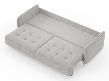 Валериан диван трёхместный прямой Светло-серый, ткань RICO FLEX 108 в Мотыгино - motygino.mebel54.com | фото
