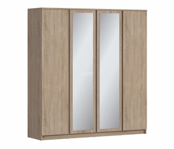 Веста СБ-3082 Шкаф 4х дверный с зеркалами Дуб Сонома в Мотыгино - motygino.mebel54.com | фото