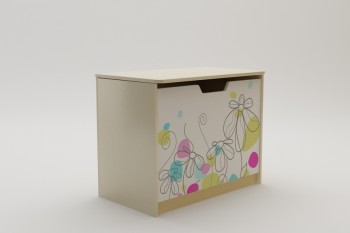 Ящик для игрушек Флёр (Белый/корпус Клен) в Мотыгино - motygino.mebel54.com | фото