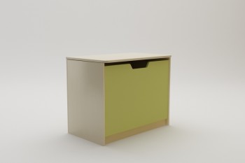 Ящик для игрушек Смайли (Зеленый/корпус Клен) в Мотыгино - motygino.mebel54.com | фото