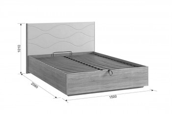 Зара Кровать 1.4 Люкс дуб сонома/белый в Мотыгино - motygino.mebel54.com | фото