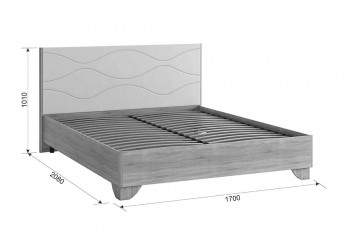 Зара Кровать 1.6 Комфорт дуб сонома/белый в Мотыгино - motygino.mebel54.com | фото